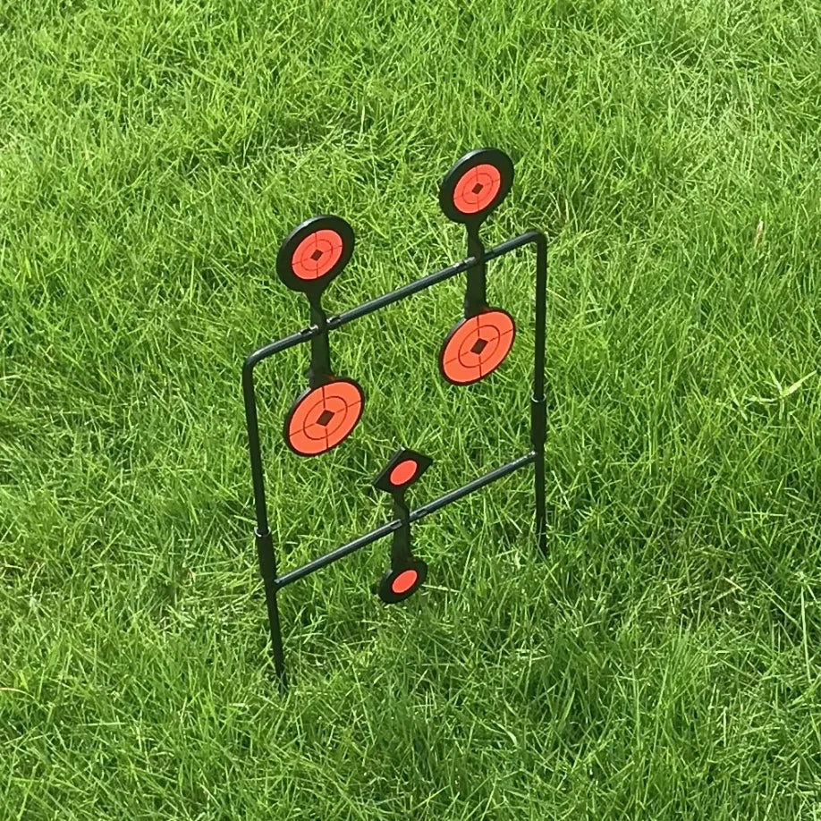 Shooting practice target frame, metal slingshot target, clay target, steel ball, outdoor training, rotating target, multi-target