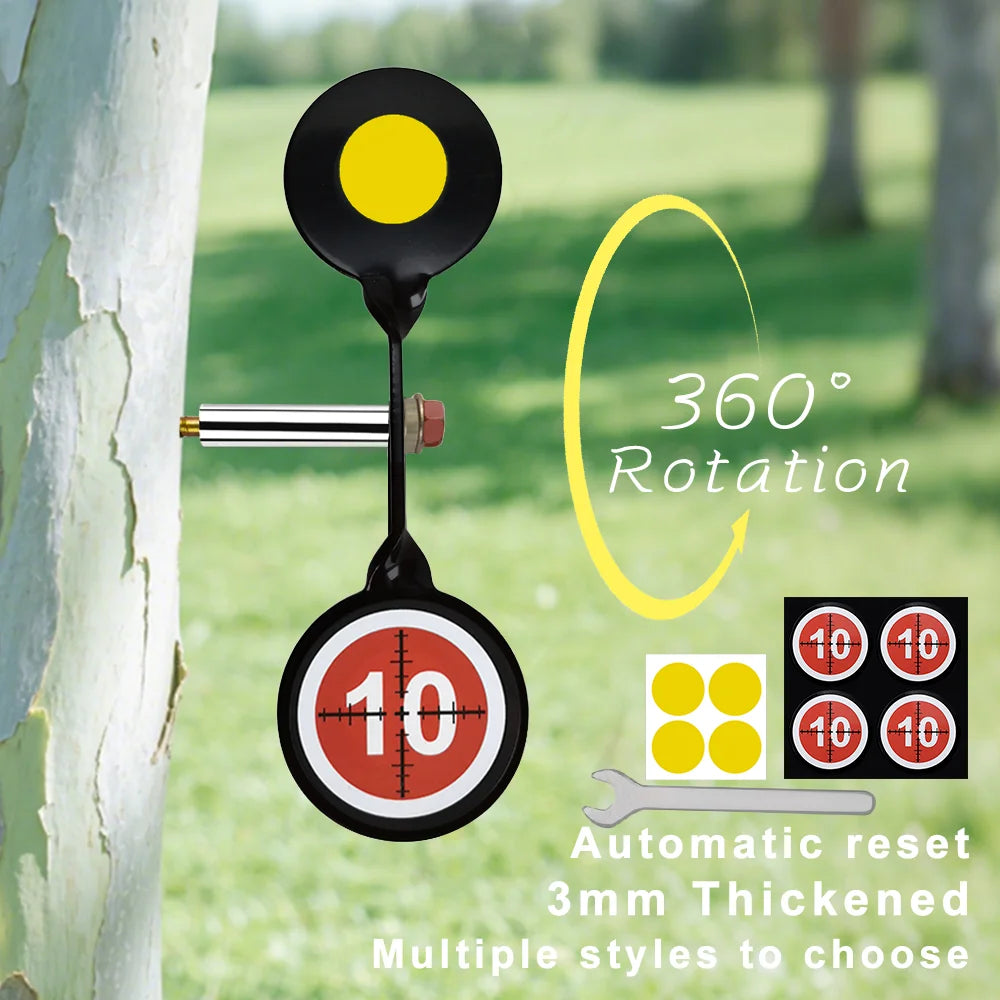 3mm Thick Target Bullet Bow Shooting Practice Outdoor Automatic Reset Metal Resilient Tree Target