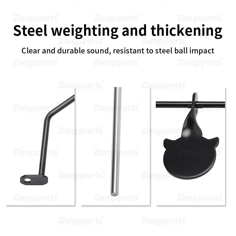 Zlangsports Rotating Metal Target Stand 3 Shooting Training Iron Targets for Airsoft Air Rifle Air Pistol Training