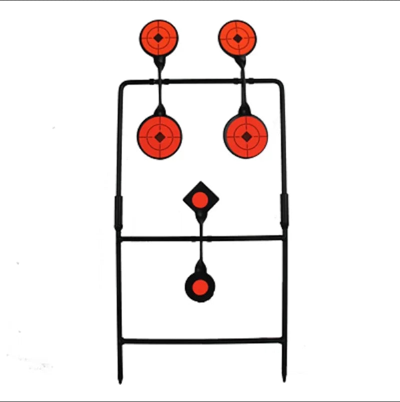 Shooting practice target frame, metal slingshot target, clay target, steel ball, outdoor training, rotating target, multi-target